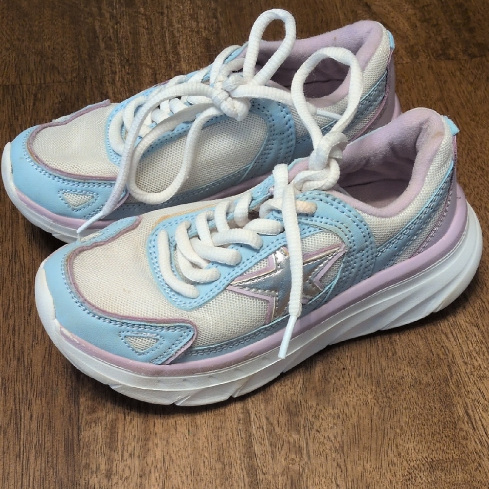 Stylish Blue and White Sneakers